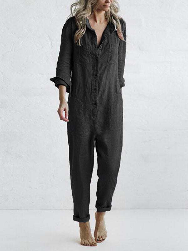 Jumpsuit med långa ärmar för en chic och bekväm look