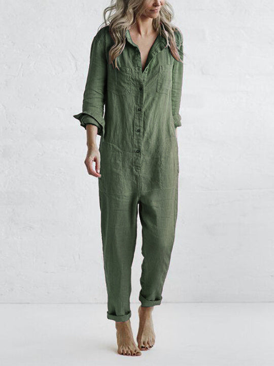 Jumpsuit med långa ärmar för en chic och bekväm look