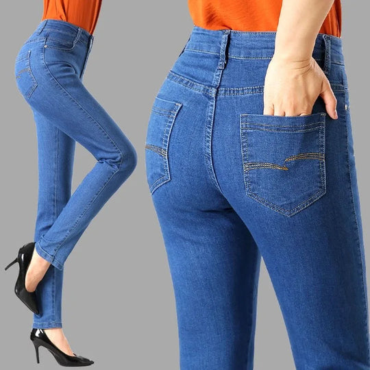 Skinny raka jeans för damer
