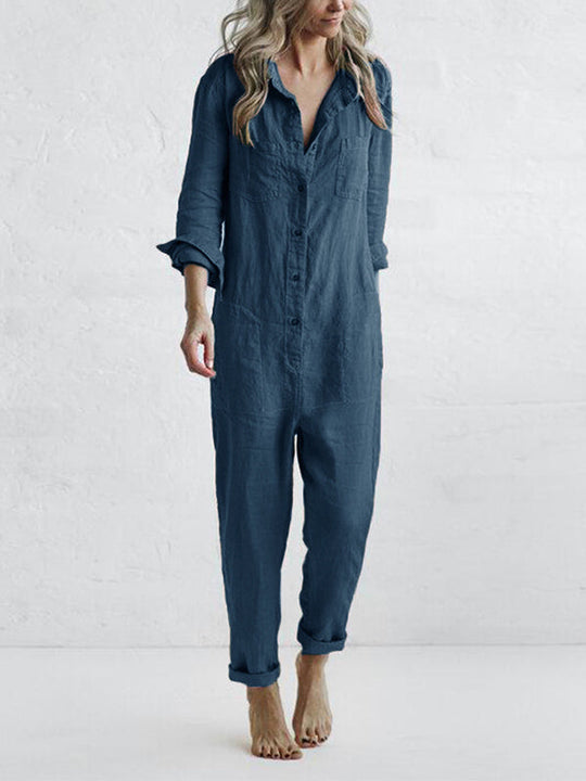 Jumpsuit med långa ärmar för en chic och bekväm look