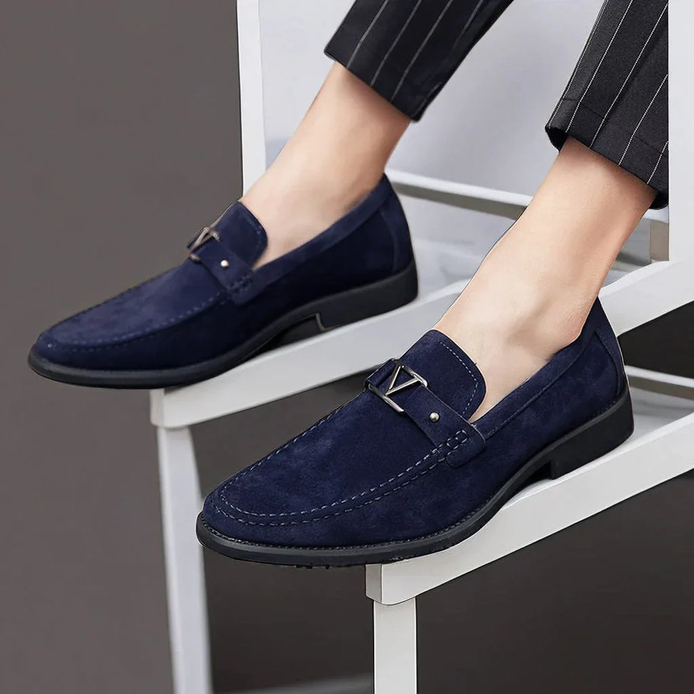 Herrskor - Loafers - slip-on för enkel användning med spännen