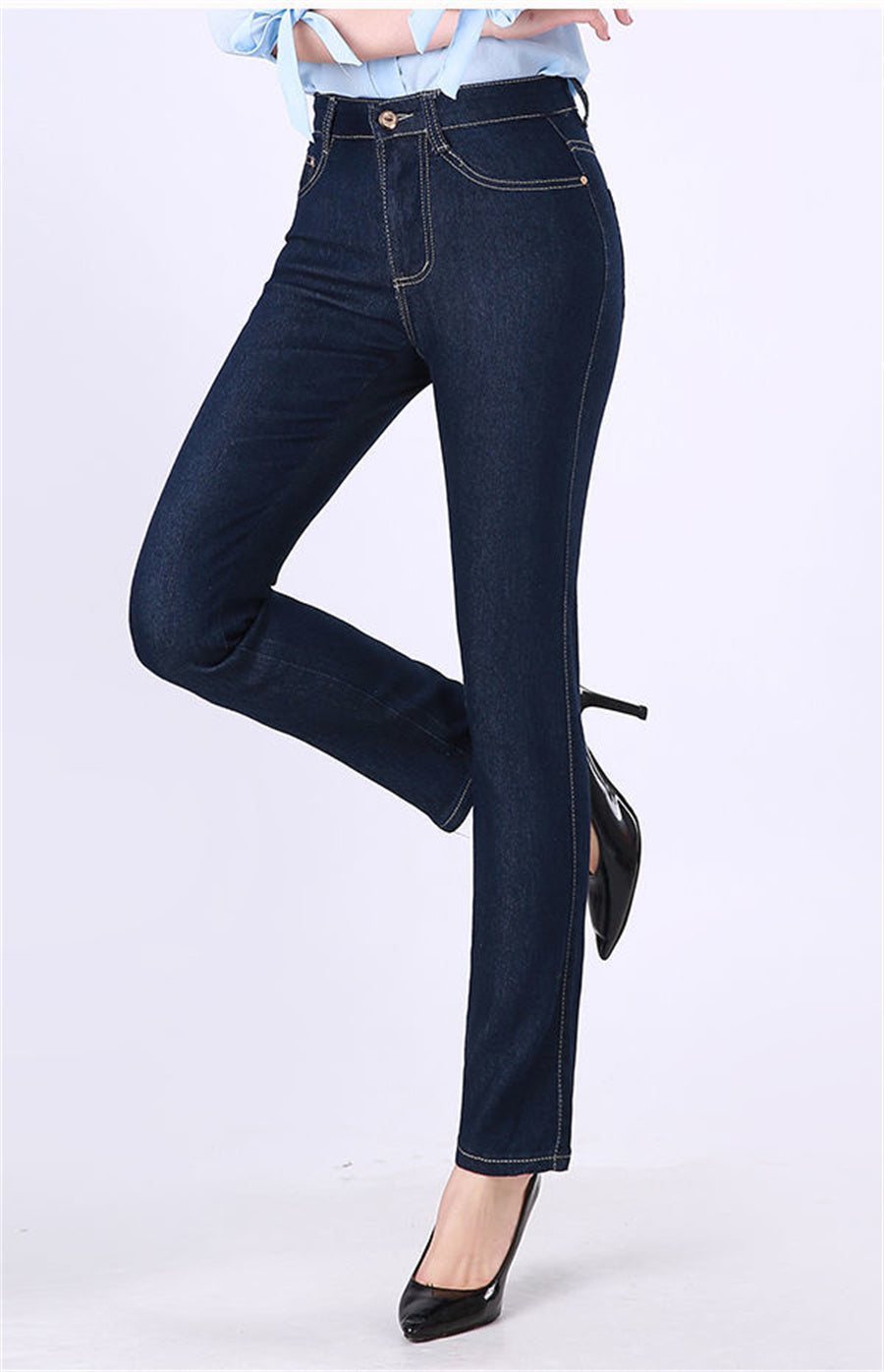 Skinny raka jeans för damer
