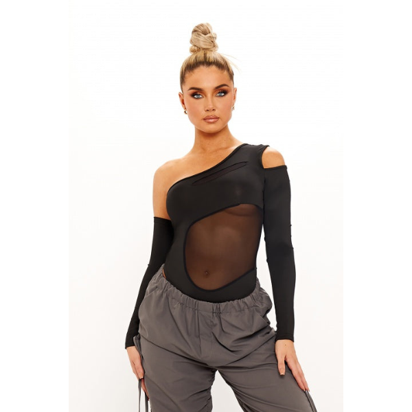 Off-Shoulder Bodysuit för kvinnor med långa ärmar