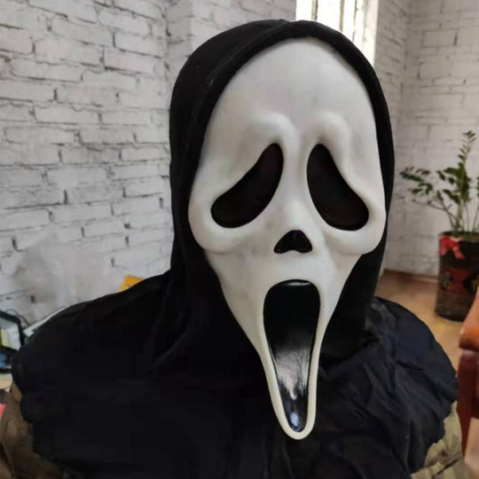 Halloweenmask med spökansikte - Sätt på dig denna spöklika mask och njut av Halloween!